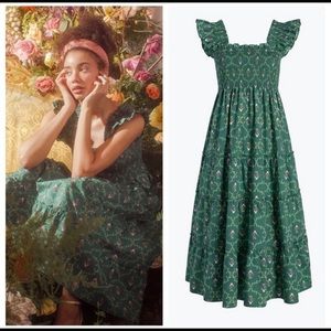 Hill House Home Ellie dress in Emerald Trellis size XS